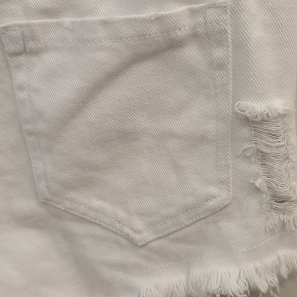 Ecru Lab Lace Up Distressed Shorts Size Small - Picture 8 of 11